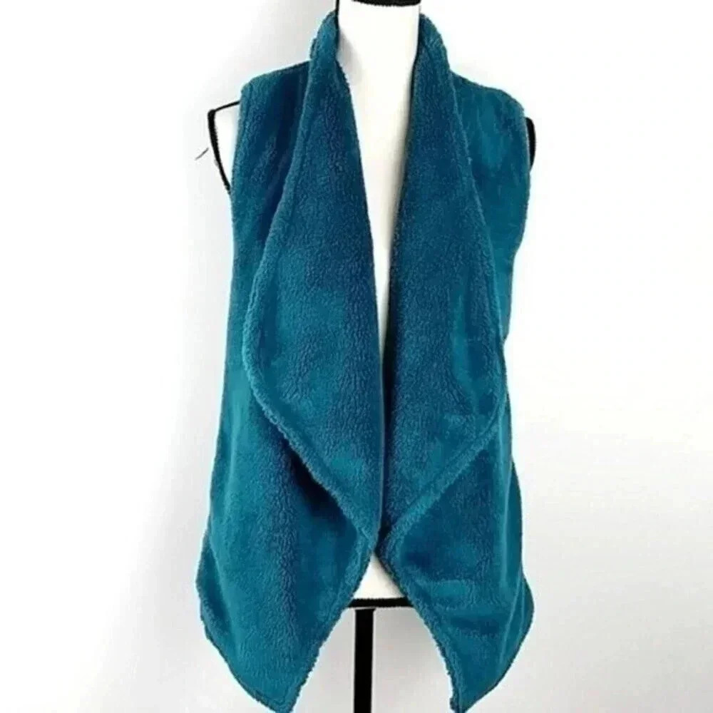 Women's Dylan Soft Plush Cozy Winter Vest Fluffy Plush Cardigan
